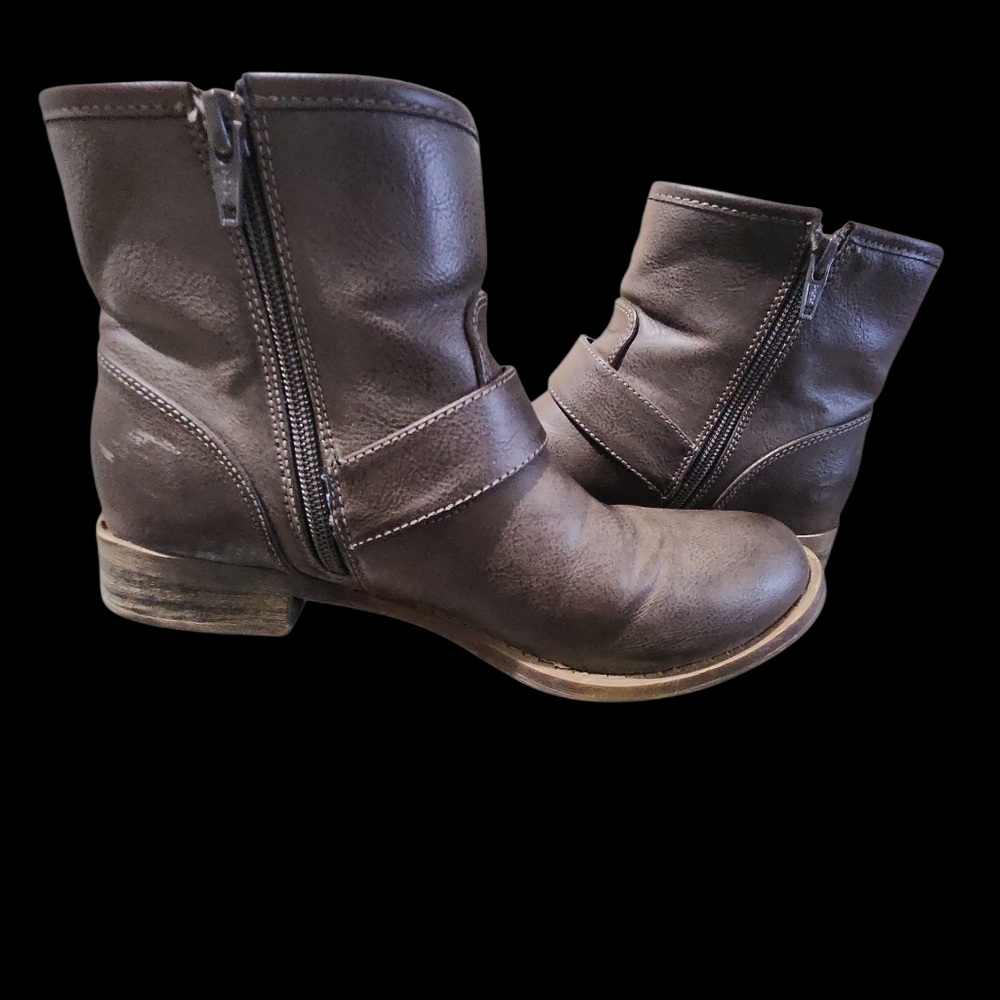 Diba Dark Brown Ankle Booties (With Flaw)